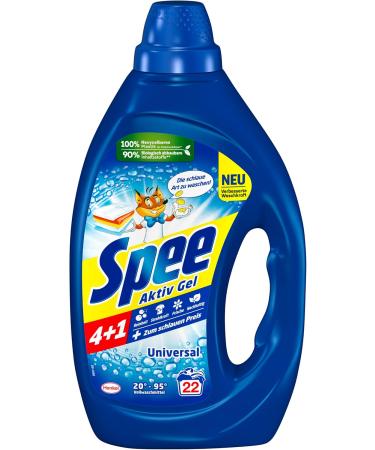 Buy Spee Active Gel 4 + 1 Universal Detergent 990ml (2-Pack) - 44 Wash Loads | Liquid Detergent for Purity Radiance & Sustainability - Fast International Shipping - Buy Online on SooperMarket.com