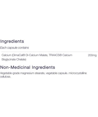 CanPrev Calcium Malate Bis-Glycinate Supplement | 120 Capsules | Therapeutic 200mg Elemental | Ideal for Healthy Bones Teeth Muscle Cramps Promote Relaxation & Digestive System - Buy Online on SooperMarket.com