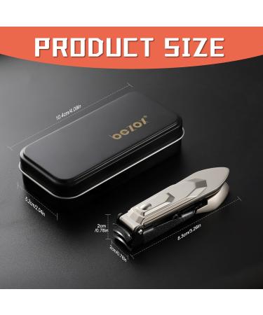 BEZOX Heavy Duty Nail Clippers with Catcher - Ergonomic Lever for Impeccably Manicured Fingernails and Toenails - Champagne - Buy Online on SooperMarket.com