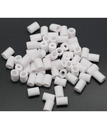 60pcs White Cord Locks for Masks - Adjustable Silicone Toggles & Plastic Beads for Ear Loops - Buy Online on SooperMarket.com