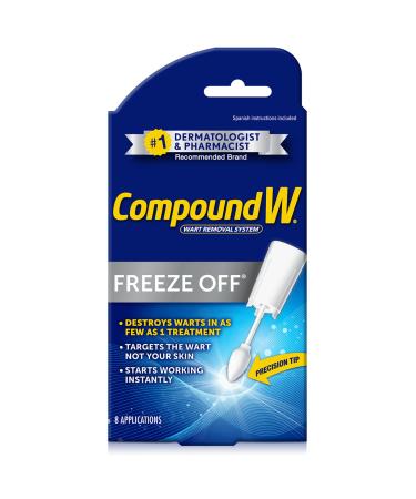 Compound W Freeze Off Remover, 8 Applications, White, 1 Count