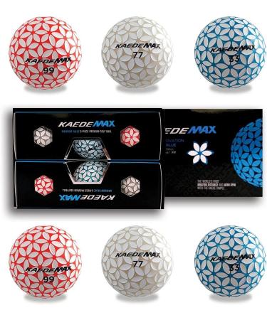 Kaede Max 2 Tone Distance Golf Balls (Half Dozen) - Red/Mint Blue/Pink - Buy Online on SooperMarket.com