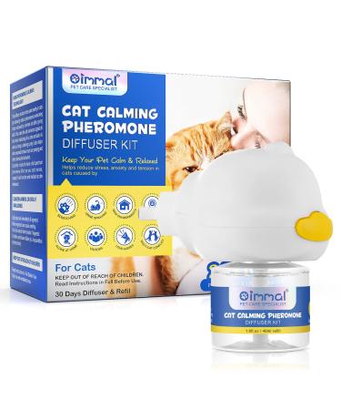 Cjztp Cat Calming Diffuser Enhanced Cat Pheromones Diffuser Starter Kit for 30 Days Supply Cat Anxiety Stress Relief to Reduce Fighting Scratching 48ml