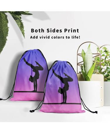 Purple Pink Gymnastics Grip Bag - Adjustable Water Resistant Girl Gymnastic Bag 9.25 x 12 - Buy Online on SooperMarket.com