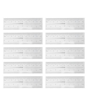 Nail Measuring Ruler Set | 10-Piece Ultra-Thin Transparent Tool for Precise Artificial Nail Measurement | International Shipping - Buy Online on SooperMarket.com