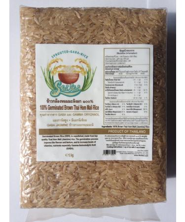 100% GABA Thai Hom Mali Jasmine Germinated Brown Rice 1Kg Brown Jasmine