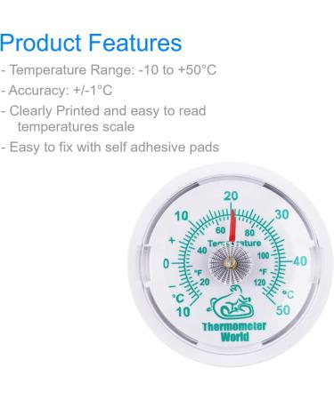 Vivarium Thermometer to Monitor Temperature In Reptile Tanks and Vivariums - 65MM Reptile Thermometer Temperature Gauge - Buy Online on SooperMarket.com