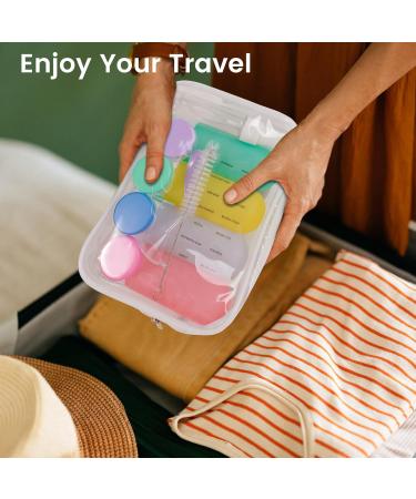 90ml Silicone Travel Bottles Set - Leak-Proof TSA Approved - 17 Portable Containers for Shampoo & Lotion - BPA Free - Ideal for International Travel - Buy Online on SooperMarket.com