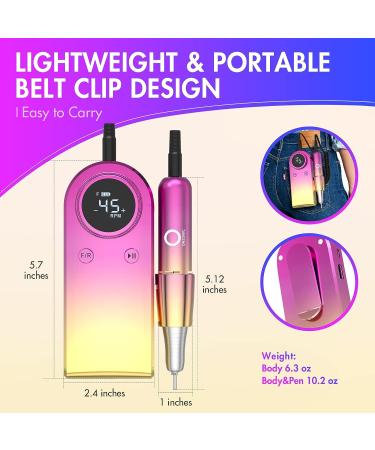 OHZOIRIC Electric Nail Drill 45000RPM - Professional Portable Nail File Kit for Manicure, Pedicure, Acrylic & Gel Nails - High-Speed Nail Drill for Home & Salon Use - Buy Online on SooperMarket.com