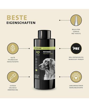 Peticare Tick Protection for Medium Dogs | Plant-Based Spot-On | Waterproof Formula | Protects Against Ticks & Mites | Long-Lasting PRS System - Petdog Protect 2161 (100 ml) - Buy Online on SooperMarket.com