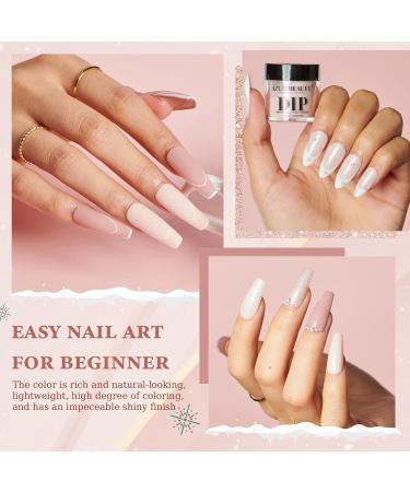 AZUREBEAUTY Dip Powder Nail Kit - 4 Colors All Season Nude Glitter | DIY French Manicure & Salon Quality Nail Art at Home - Buy Online on SooperMarket.com