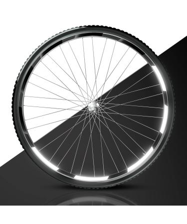 Blackshell reflectors sticker - preceding fitting 60 partial bicycle sticker set for 27.5 28 and 29 inch rims - bicycle rims sticker reflectors bike black