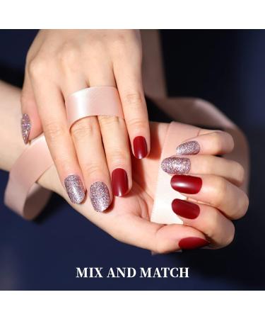 Teenitor Short Press on Nails - Glossy Glitter Fake Nails 288pcs - Buy Online on SooperMarket.com