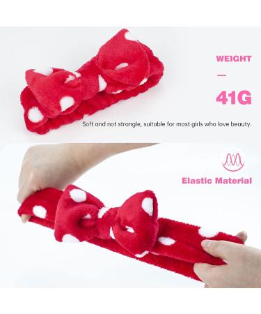 ODDIER Make-up Spa Headband - Red Microfiber Coral Fleece Hair Band for Women and Girls, Ideal for Bath, Skincare, and Makeup Application - Buy Online on SooperMarket.com
