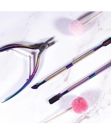 Double Side Rust-Proof Nail Pusher Stainless Steel Anti-Slip Solid Nail Tool Exfoliating Accessories Super nice elegant Nails Tool-Golden - Buy Online on SooperMarket.com