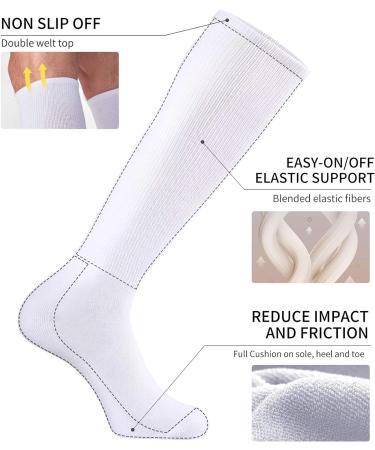 Celersport Multi-Sport Tube Socks - White (2 Pack) | Youth & Adult Sizes - Buy Online on SooperMarket.com