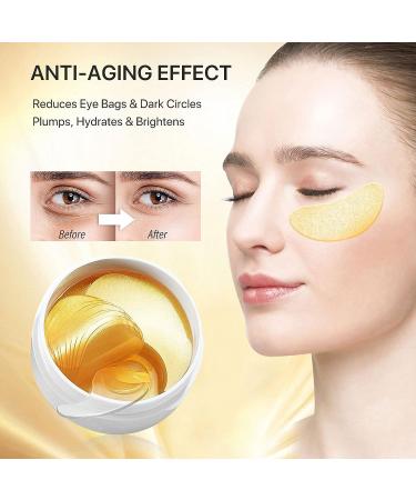 Puffy Eyes Treatment: 30 Pairs Gold Eye Masks for Dark Circles, Anti-Aging, and Firming - Reduce Fine Lines and Refresh Skin - Buy Online on SooperMarket.com