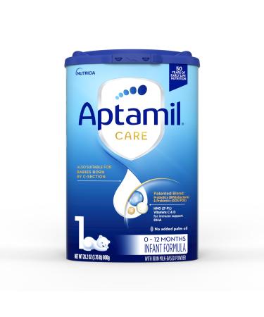 Aptamil Care Stage 1 Milk Based Powder Infant Formula Also for C-Section Born Babies with DHA & ARA Omega 3 & 6 Prebiotics Contains No Palm Oil 28.2 Ounces