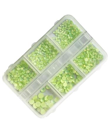 1Box Mixed Nails Art Decorations 3D Beads Nail Easy Installation And Removal Add Charm To Your Nail Nail Supplies Green