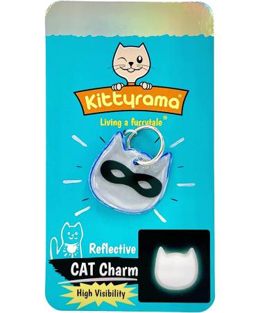 Kittyrama Reflective Cat Charm - Safety Cat Tag for High Visibility, Waterproof, Fits All Collars - Blue Ninja Style - Buy Online on SooperMarket.com