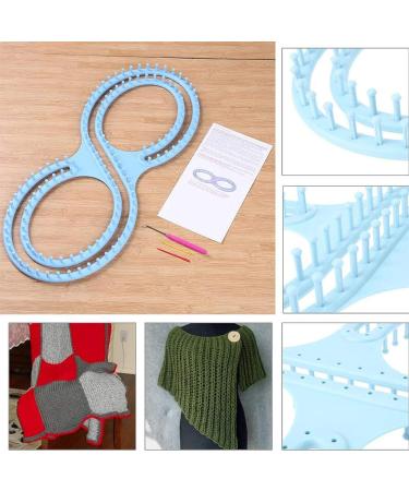 WAYION 55 Afghan Serenity Loom Knitting Board Weave Kit - Step by Step Instructions - Ideal for Experienced Knitters - Blue/Pink - Buy Online on SooperMarket.com