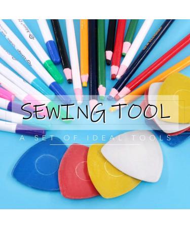 Swpeet 32Pcs Professional Sewing Tools Kit with Tailor's Chalk, Sewing Mark Pencil, and Fabric Marker Pen - 10 Color Options for Precision Sewing Marking - Buy Online on SooperMarket.com