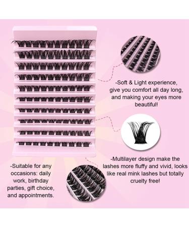 Bransfy Cluster Lashes D Curl 100 Pcs | Reusable & Natural Look False Eyelashes | DIY Eyelash Extension Kit | Super Thin Band | Soft & Comfortable | 8-16mm | B03-0.07 D - Buy Online on SooperMarket.com
