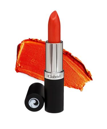 Gabriel Cosmetics Lipstick (Coral - Vibrant Coral/Gold Shimmer)  Natural  Paraben Free  Vegan  Gluten-free Cruelty-free  Non GMO  High performance and long lasting  Infused with Jojoba Seed Oil and Aloe  0.13 Oz.