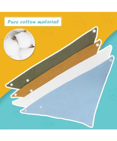 WD&CD Triangle Baby Dribble Bibs - 4 Pack, Adjustable Button, Soft & Absorbent | Boys Girls - Buy Online on SooperMarket.com