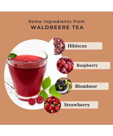 Red Berry Tea Loose Organic 100g (50 Cups) | Caffeine Free Fruit Loose Leaf Tea with Hibiscus Cherry Raspberry Strawberry REPLANTEA - Buy Online on SooperMarket.com