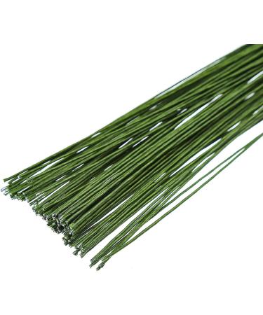 FOIMAS 18 Gague Floral Stem Wire 100pcs Paper Wrapped Florist Wire for Floral Arrangement