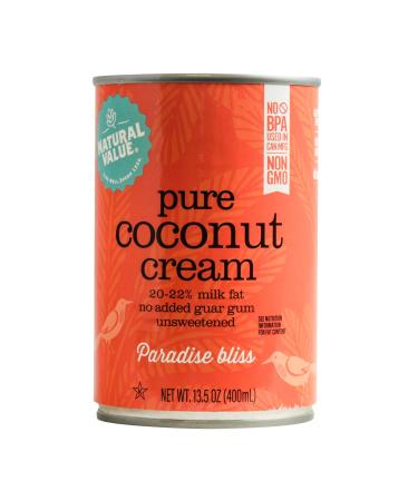 Natural Value Pure Coconut Cream, 13.5 Ounce, (Pack of 12)