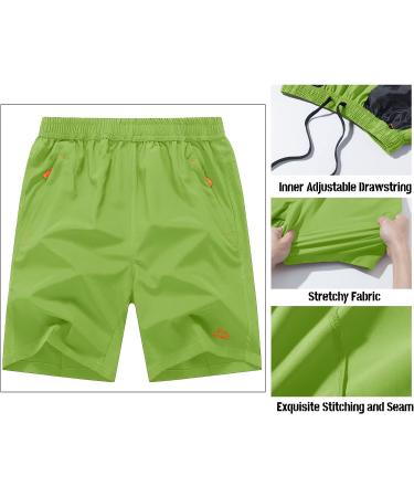 MAGCOMSEN Men's Quick Dry Running Shorts with Zipper Pockets - Fruit Green - Size 38 - Buy Online on SooperMarket.com