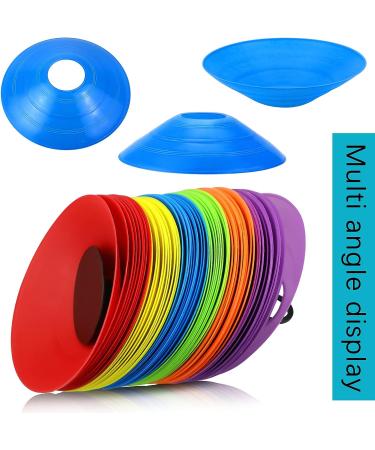 Faxco 60 Pcs Soccer Cones Set with Holder & Net Bag Field Marker for Football Training & Outdoor Games (6 Colors) - Buy Online on SooperMarket.com