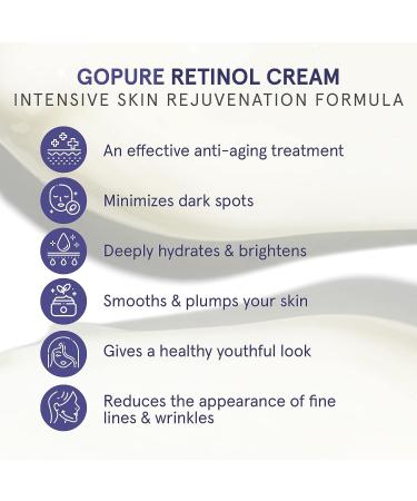 goPure Retinol Face Cream - Anti Wrinkle Night Moisturizer for Youthful Glow 1.7oz - Buy Online on SooperMarket.com