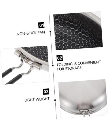 MAGICLULU Stainless Steel Griddle 1pc Outdoor Non Stick Pan Iron Honeycomb Water Cup Camping Skillet - Buy Online on SooperMarket.com