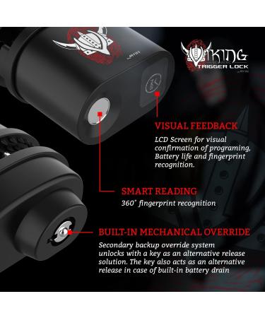 AYIN Viking Biometric Trigger Lock | Fingerprint Gun Lock | LCD Screen | 2023 Model | Weather & Dust Resistant | Fits Most Modern Firearms - Buy Online on SooperMarket.com