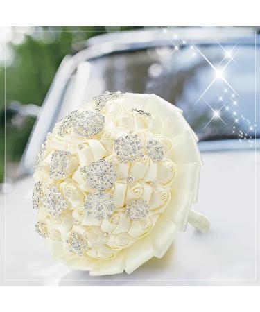 124 Pcs Rhinestone Flower Brooch Pins - Crystal Corsage & Boutonniere Diamond Pins in Silver for Crafting and Wedding Decor - Buy Online on SooperMarket.com