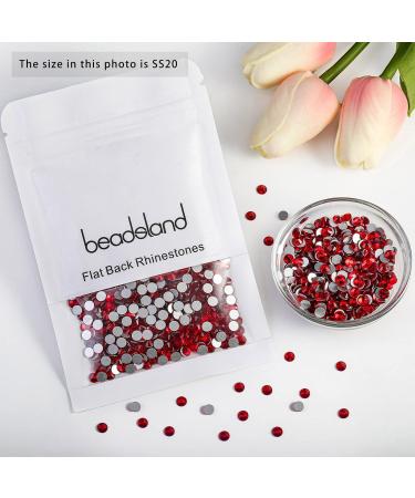 Buy Beadsland 1440 Flat Back Rhinestones for Nails - Light Red SS20 Crystals (4.6-4.8mm) | International Shipping Available - Buy Online on SooperMarket.com