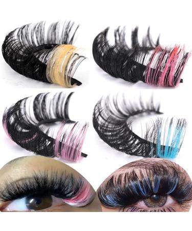 Colored Handmade 3D False Eyelashes | Dramatic Reusable Thick Extensions for Parties & Festivals | #505 - Buy Online on SooperMarket.com