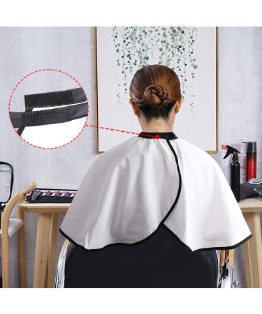 Professional White Make-Up Cape for Beauticians - Short Work Coat & Hair Shampoo Scarf | 1 Piece - Buy Online on SooperMarket.com
