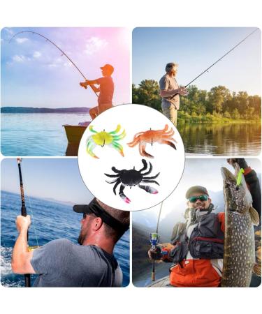 3 Pack Soft Fish Fishing Crab Lures Bait with Hooks - Saltwater Fishing Tackle Set - Buy Online on SooperMarket.com