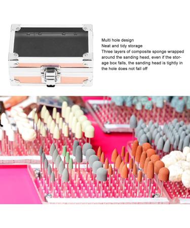 Nail Drill Bit Holder Box with 25 Holes Professional Storage Organizer Container for Salon Manicure Tool (Dazzling Gold) - Buy Online on SooperMarket.com