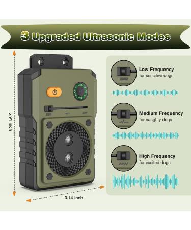 Bubbacare Anti Barking Device Ultrasonic Dog Barking Device with 3 Modes Up to 50FT Effective Control Range IPX4 Waterproof Sonic Anti Bark Device for Outdoor Indoor Use Green - Buy Online on SooperMarket.com