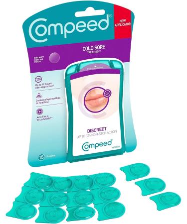 Compeed Cold Sore Healing Patch - 45 Patches (3 Packs of 15) - Convenient Treatment Option - 1.5 x 1.5 cm - Buy Online on SooperMarket.com