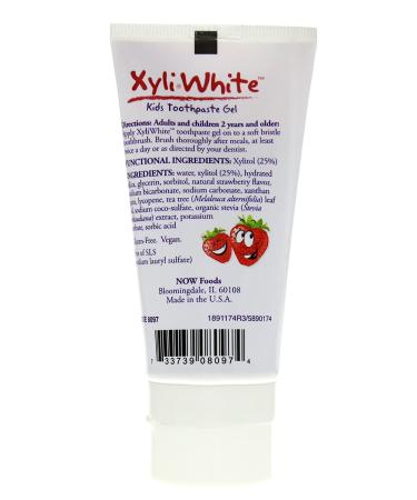 Now Solutions XyliWhite Kids Toothpaste Gel - Strawberry Splash 3 oz (Pack of 5) | Natural Dental Care - Buy Online on SooperMarket.com