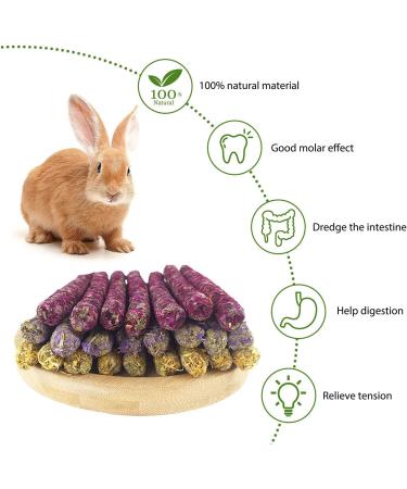 Natural Flowers Flavored Timothy Hay Sticks | Handmade Chew Toys for Small Animals | 5.29oz Pack - Buy Online on SooperMarket.com