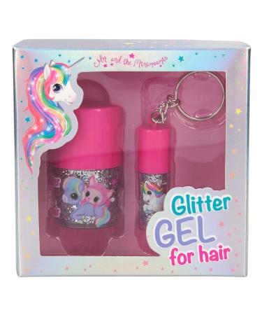 Depesche 10843 Hair gel with glitter Ylvi and the Minimoomis 2 bottles in a gift set