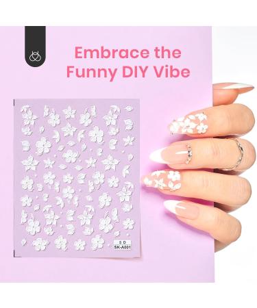 Buy Beetles 5D Nail Art Stickers & Gel Top Coat - Elegant Flower Designs for Gorgeous Manicures | International Shipping - Buy Online on SooperMarket.com