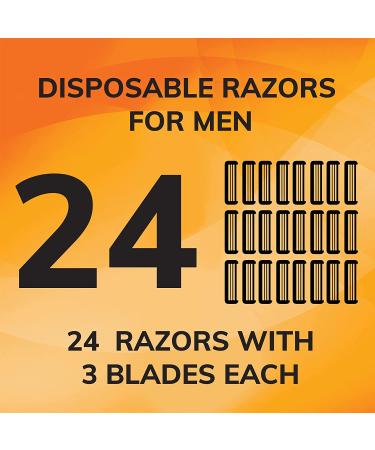 BIC Comfort 3 Men's Disposable Razors - Ultra-Soothing Shave with 3 Blades - 8 Count (Pack of 3) - Buy Online on SooperMarket.com